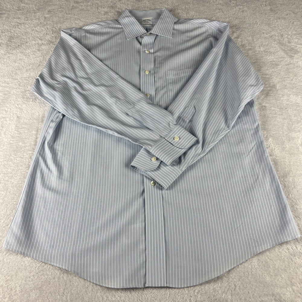 Brooks Brothers Dress Shirt Button Down Mens Striped Long Sleeve Sz 16 - 33